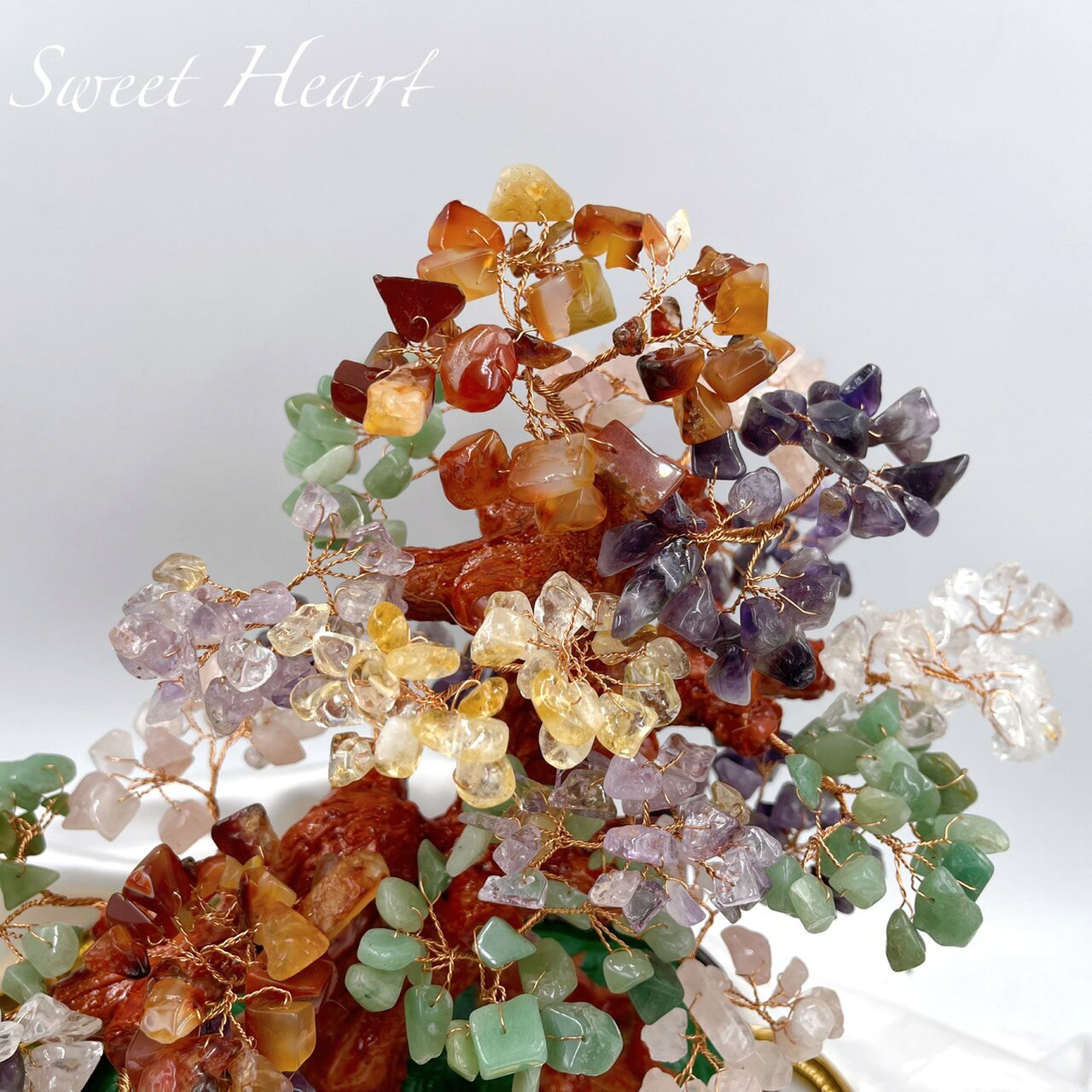 Sweet Heart 田芯開運精選 💯大款天然多色水晶 招財樹 發財樹 旺財開運 擺件❤️可搭晶洞 聚寶盆 鹽燈 3