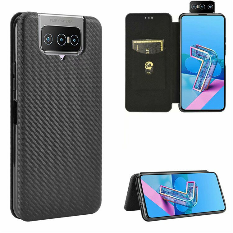 現貨 附掛繩支架ASUS華碩Zenfone 9 Zenfone 8  ROG PHONE 5 碳纖維皮套 5