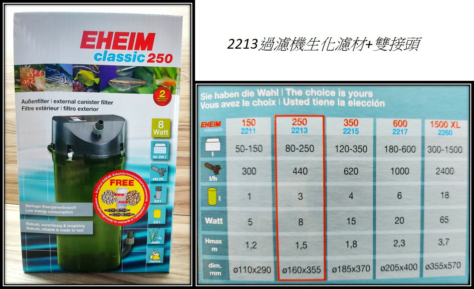 【公司貨】伊罕 EHEIM classic 250(2213) 高效外置式過濾器 動力桶 桶式過濾器 過濾器
