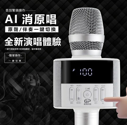 金點科技F3 AI伴唱麥克風藍牙喇叭