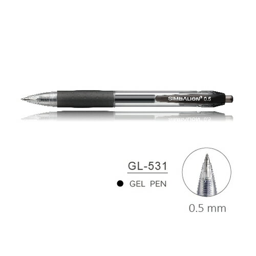 雄獅0.5中性筆GL531黑3入【愛買】