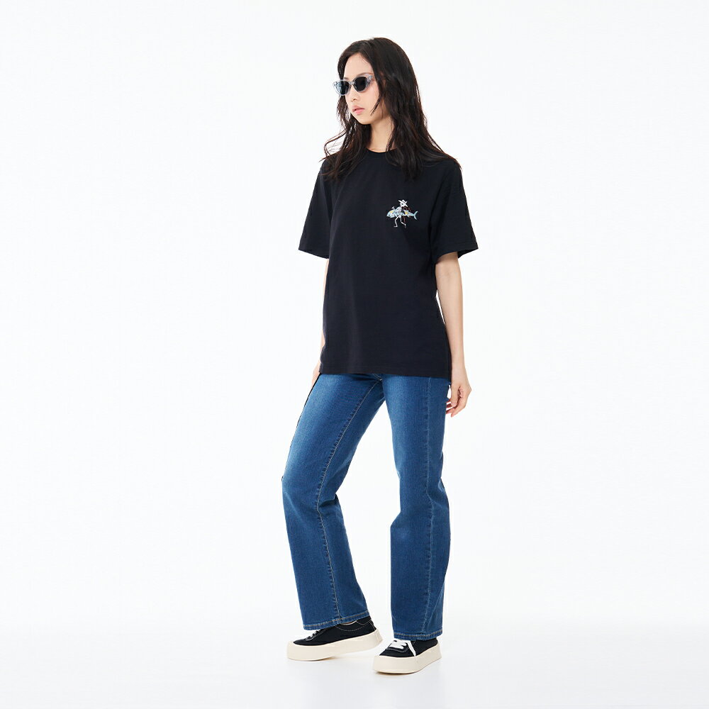 女裝 瞬乾中直筒牛仔褲-中古藍#瞬乾極綿 (947503) 【5th STREET】【全館滿$3000贈環保餐具收納包】 2