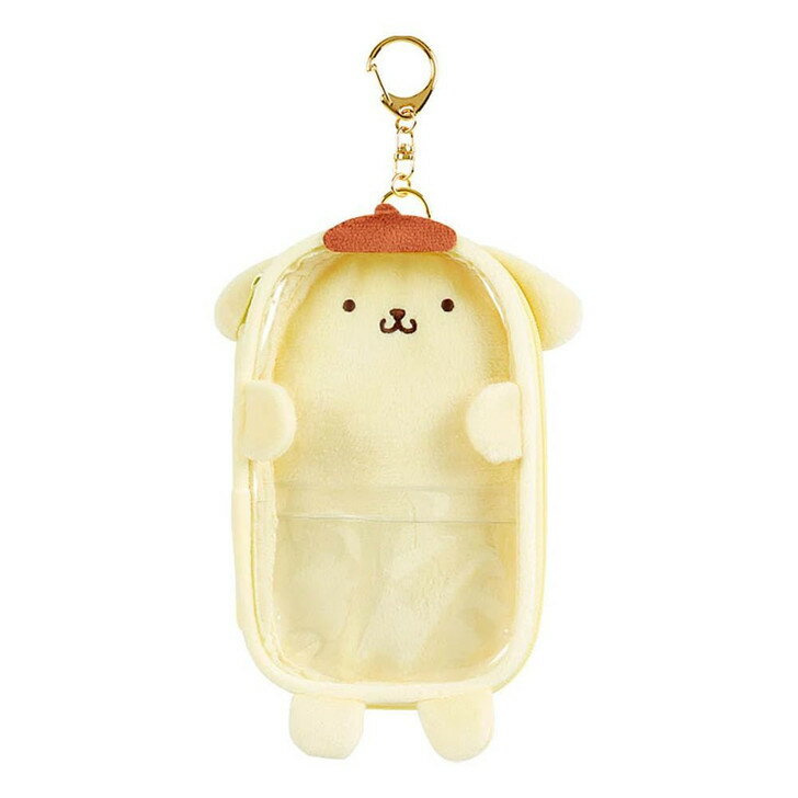 【震撼精品百貨】Pom Pom Purin 布丁狗~日本Sanrio三麗鷗 布丁狗絨毛視窗人形立牌收納包*65046