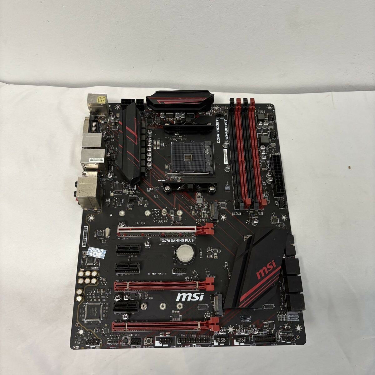 微星X470 GAMING PLUS主機板 支援1-5代銳龍CPU 自帶擋板扣具 3個月保固 電競電腦組裝 AMD高階主機板
