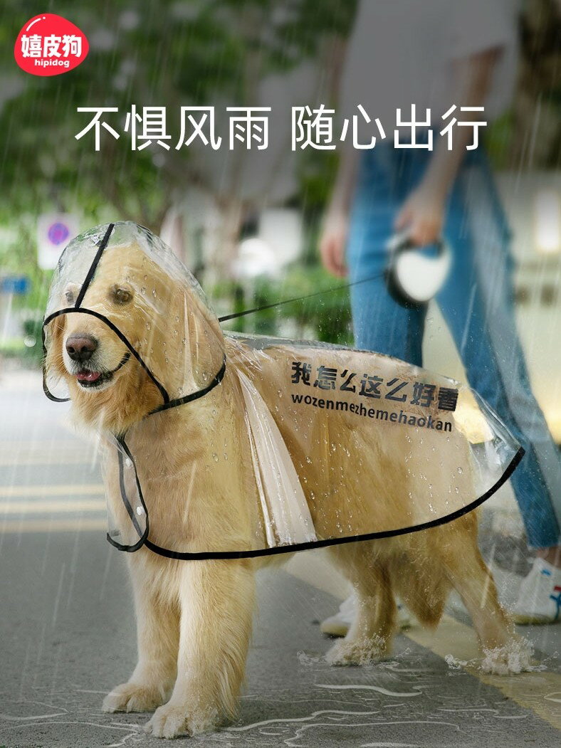 狗狗雨衣服防水全包金毛拉布拉多中型大型犬柴犬薩摩邊牧寵物雨披