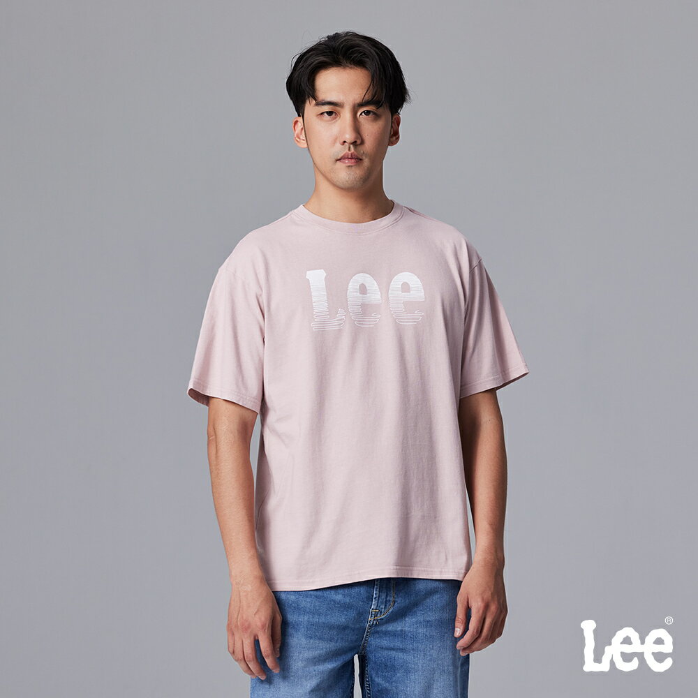 Lee 男款 寬鬆版 漸層大LOGO 短袖T恤 oversized | Modern