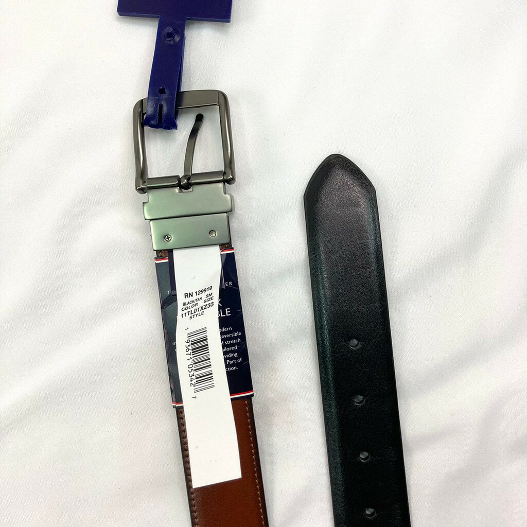 【毒】TOMMY HILFIGER 皮帶 35MM寬 偏軟 雙面 外黑內棕 腰帶 選大不選小 休閒皮帶 送禮【領券折222｜Cube卡+APP下單最高10%回饋】