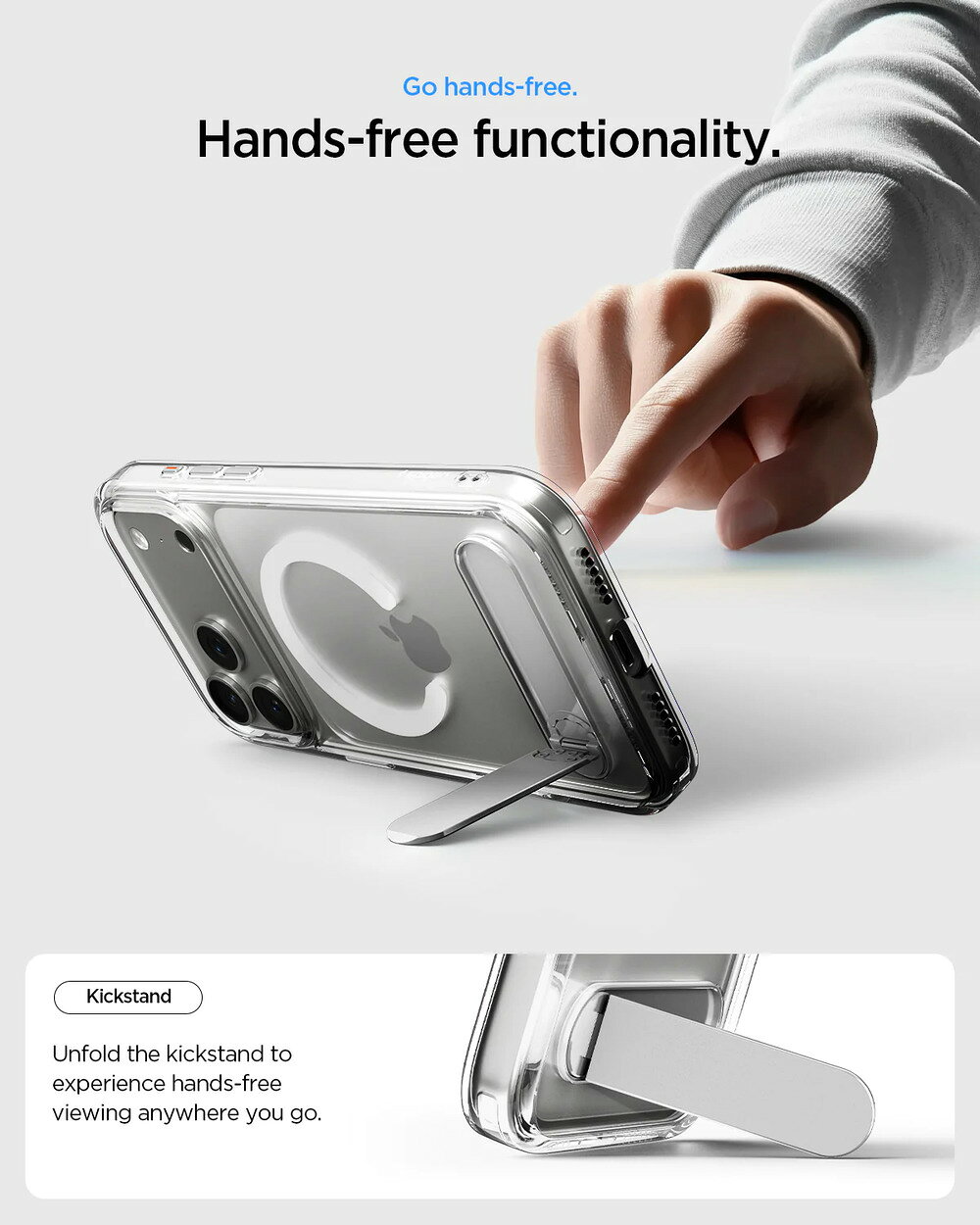 Spigen Ultra Hybrid S MagFit 支架磁吸防摔殼 iPhone 17 Pro Max 手機保護殼｜可立式設計 支援MagSafe 6