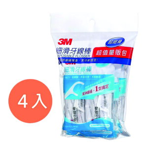 3M 細滑牙線棒單支裝量販包 每支牙線棒獨立包裝-(32支入x3包x4袋,共計384支) 超取限兩組.
