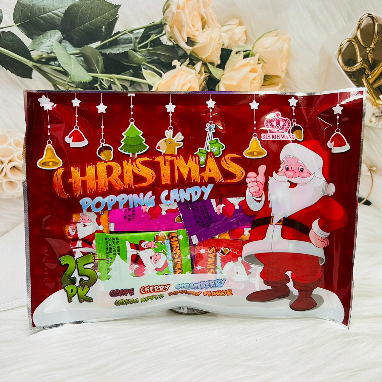 《聖誕節限定》馬來西亞 聖誕老人跳跳糖 25包入 個別包裝 聖誕老人 雪人 麋鹿｜全店$199免運