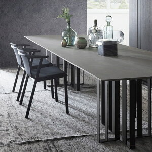 餐桌 意式巖板餐桌長方形設計師大戶型別墅家用北歐餐桌