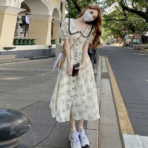 奶甜美溫柔風洋裝洋裝女設計感小眾夏季2022新款韓系初戀超仙長裙子