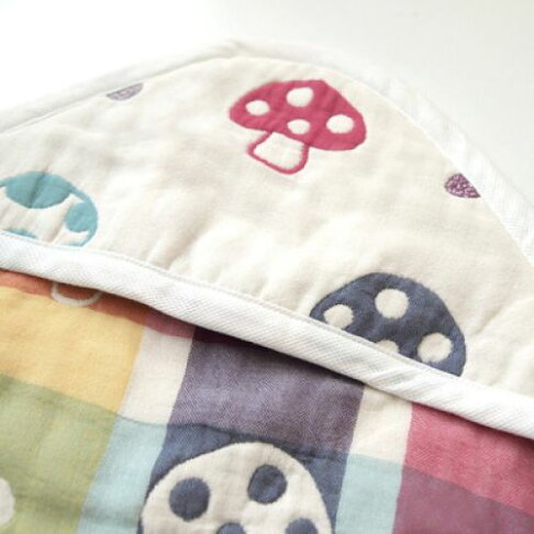 日本 Hoppetta 六層紗蘑菇包巾(方型)★衛立兒生活館★ 2