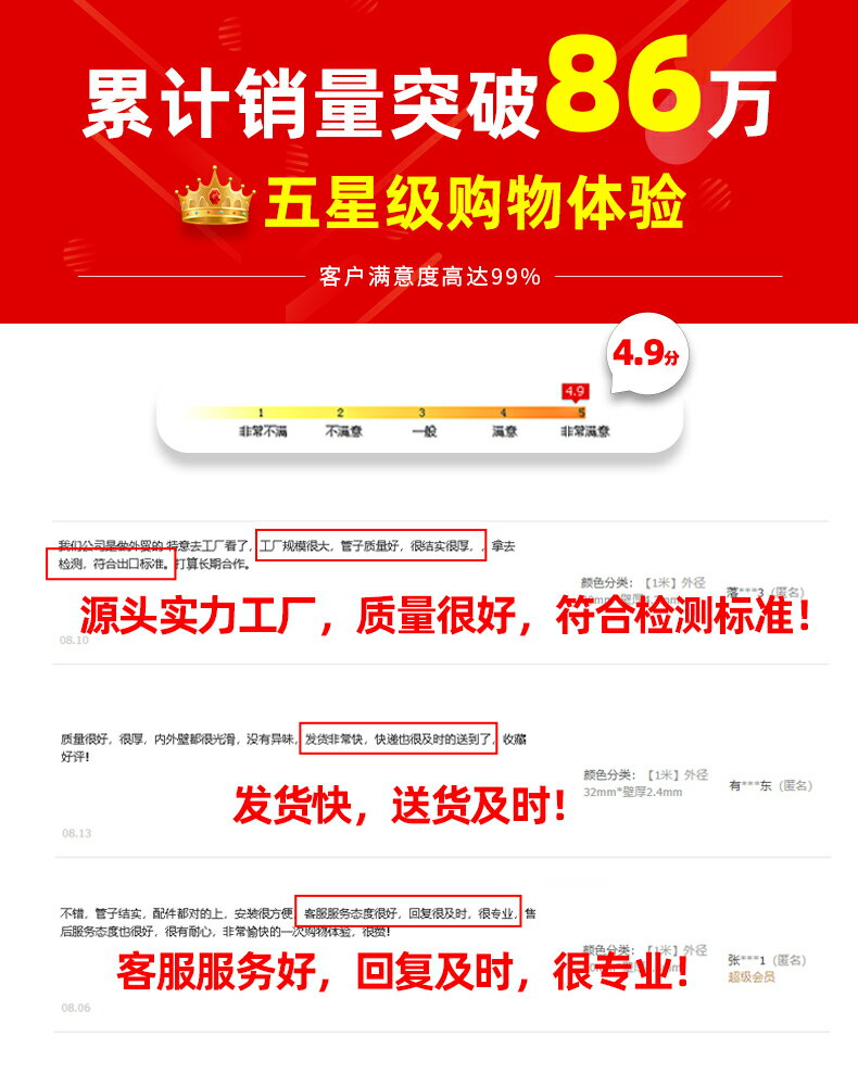 透明管硬管PVC管塑料水管養魚圓柱管魚缸水族16mm20 32 50 75 110 2