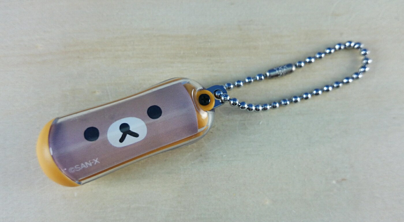 【震撼精品百貨】Rilakkuma San-X 拉拉熊懶懶熊 防靜電鎖圈 哥 臉 震撼日式精品百貨