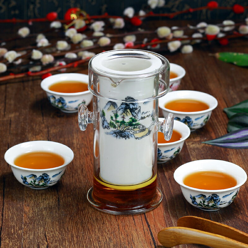 紅茶玻璃泡茶杯功夫茶具套裝家用陶瓷茶壺茶道茶藝德化白瓷沖茶器