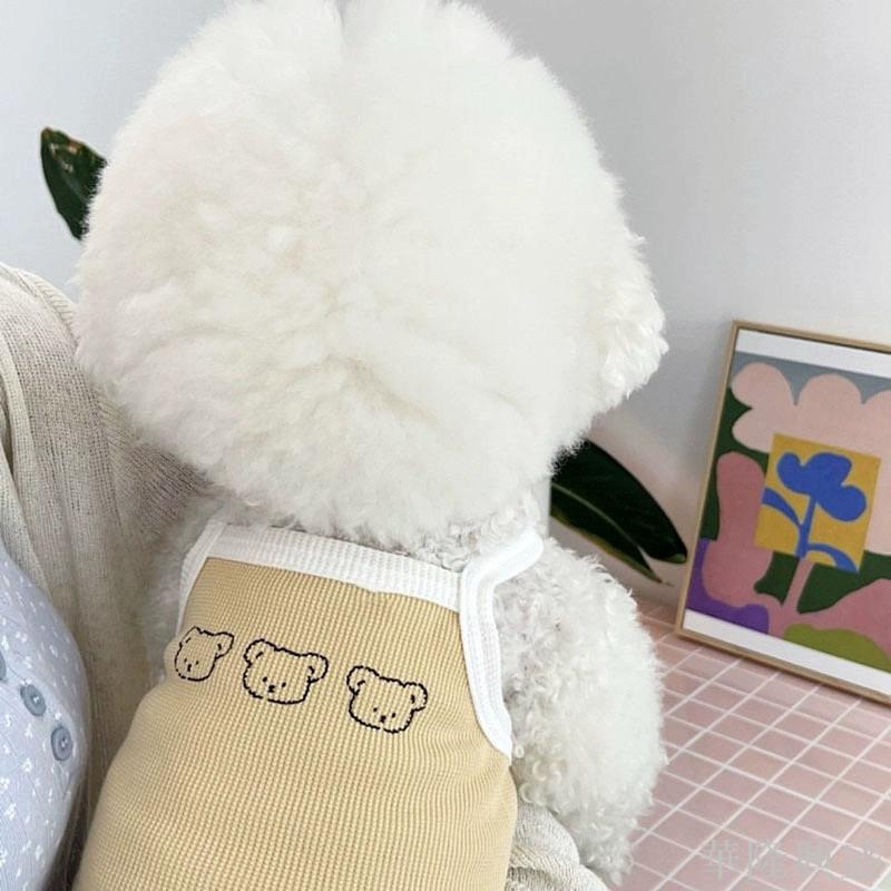 寵物吊帶背心夏季薄款狗狗衣服泰迪比熊博美小型犬雪納瑞約克夏
