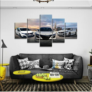 實木框畫 現代汽車 本田 Honda NSX 跑車賽車豪車 現代藝術裝飾畫 裝潢帆布畫 客廳房間臥室玄關沙發背景墻掛畫