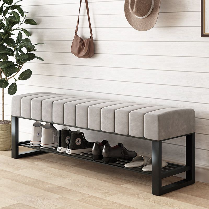 鐵藝輕奢換鞋凳家用入戶門口網紅收納凳簡約進門口玄關穿鞋凳長凳