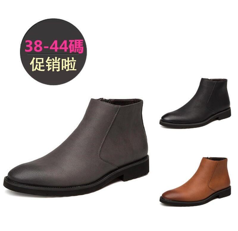 現貨免運皮鞋 男皮鞋 牛津鞋 平底鞋 真皮皮鞋 新款復古男靴男士短靴百搭馬丁靴男英倫高幫皮靴