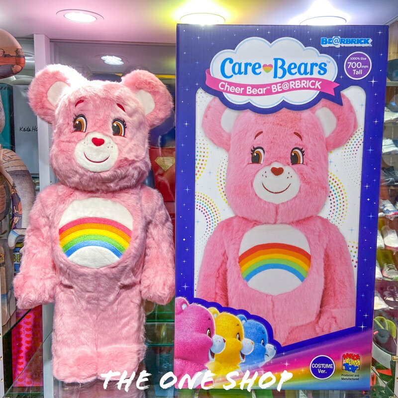 TheOneShop BE@RBRICK Care Bears Cheer Bear Costume Ver. 彩虹熊 粉紅熊 絨毛款 1000%
