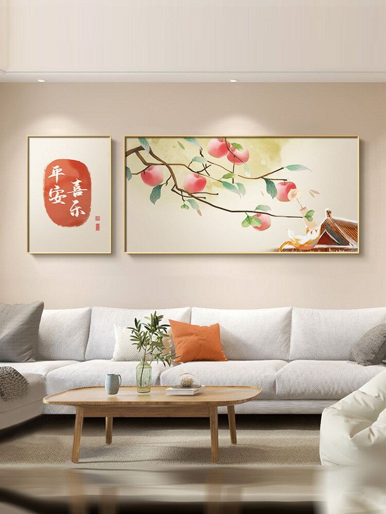 公司貨 免運 快速出貨 掛畫 壁畫 裝飾畫 居家掛畫 玄關掛畫 日式裝飾畫新中式芳香馥郁客廳掛畫餐廳畫寓意好的沙發背景墻壁畫