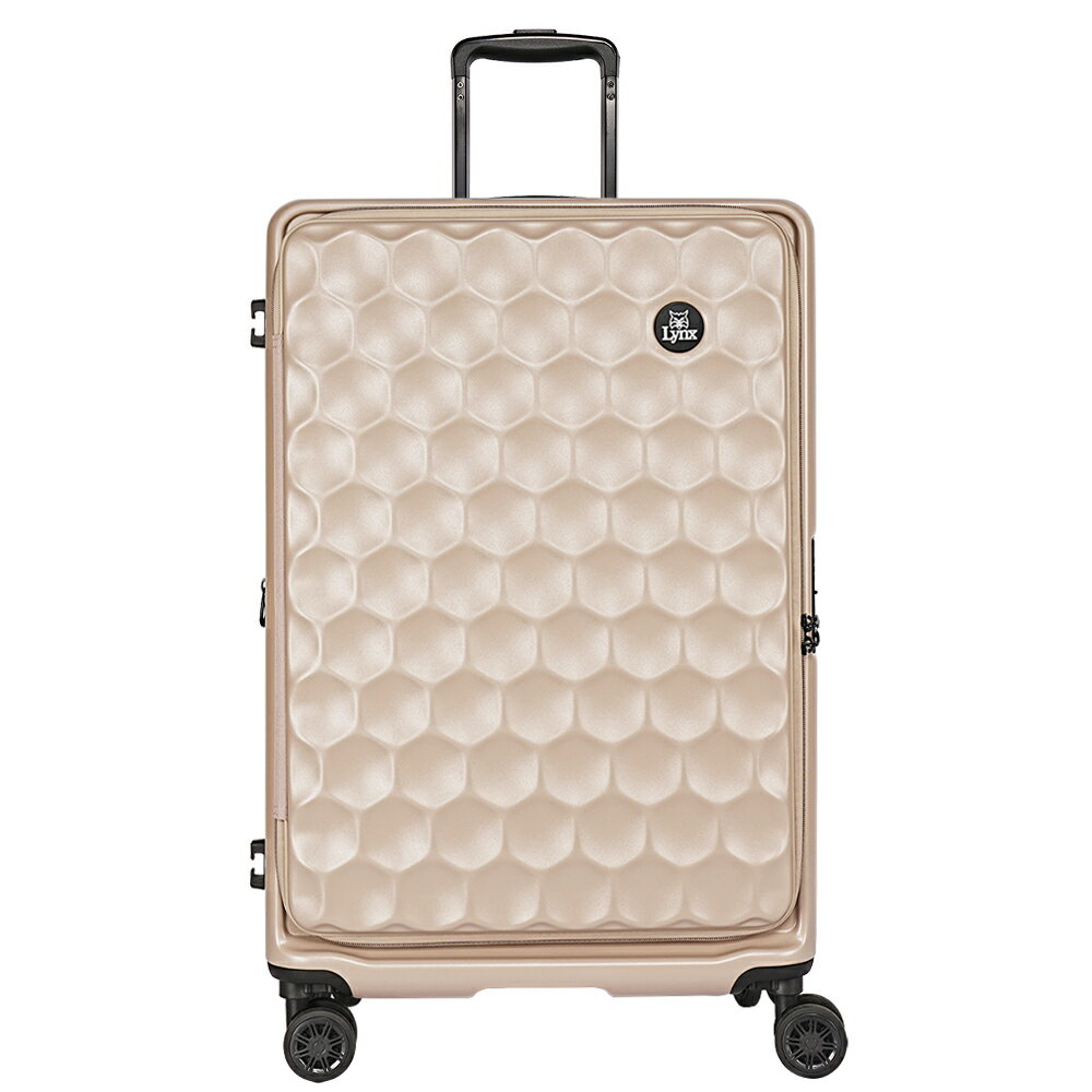 【Lynx 美國山貓】24吋行李箱 前開式限量高爾夫球款行李箱、防爆拉鏈、避震雙排輪、TSA海關鎖、鋁合金拉桿、耐摔耐刮 0