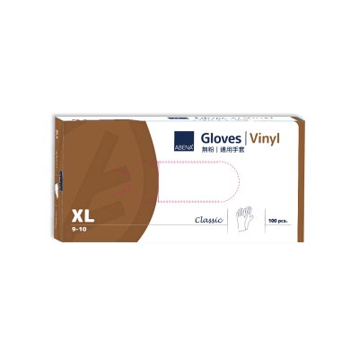ABENA 雅保 PVC通用手套XL 9-10吋 (100入/盒)【杏一】