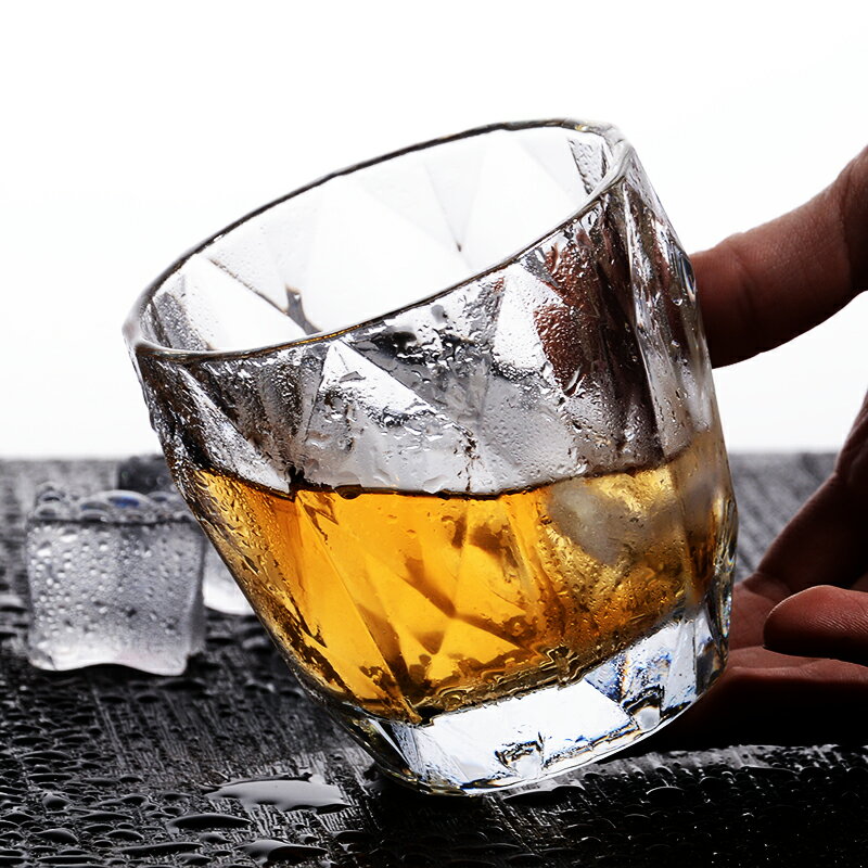 進口水晶玻璃酒杯洋酒杯子 創意威士忌杯啤酒杯雞尾酒杯 家用水杯1入