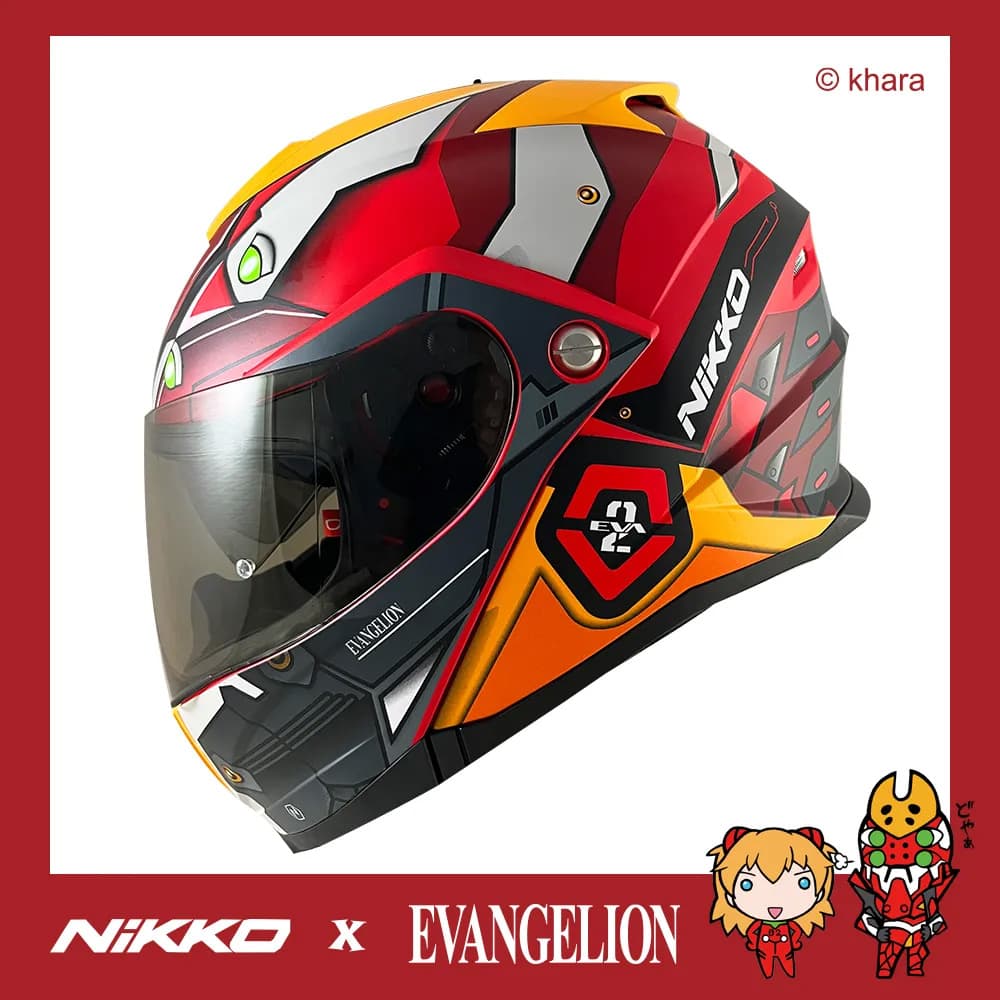 現貨 NIKKO x 新世紀福音戰士 2號機 貳號機 明日香 全罩式安全帽 N902 可樂帽 下巴可掀 耀瑪騎士