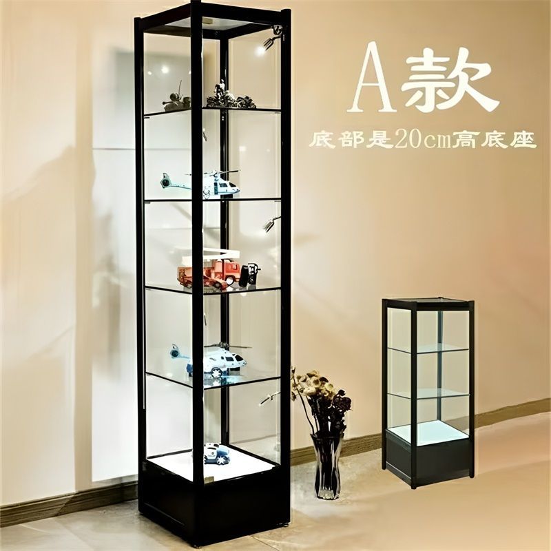 免運 手辦展示櫃玻璃櫃透明化妝品樂高玩具模型櫃禮品陳列櫃家用展示櫃