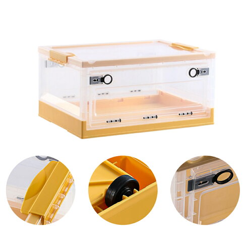 ISONA 磨砂 PP/ABS材質 附輪塑膠收納櫃 收納櫃附輪 收納箱 收納置物櫃 整理櫃 置物箱 衣物收納箱 0