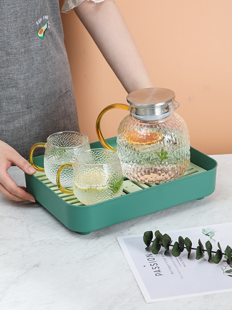 小型茶盤家用茶具托盤茶托現代簡約套裝桌面干泡瀝水盤儲水式茶海
