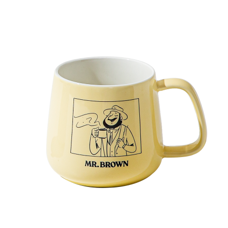 伯朗品牌馬克杯-優雅黃