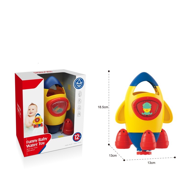 🌟媽媽買🌟 旋轉噴水火箭花灑 浴室玩具 玩水玩具 游水玩具