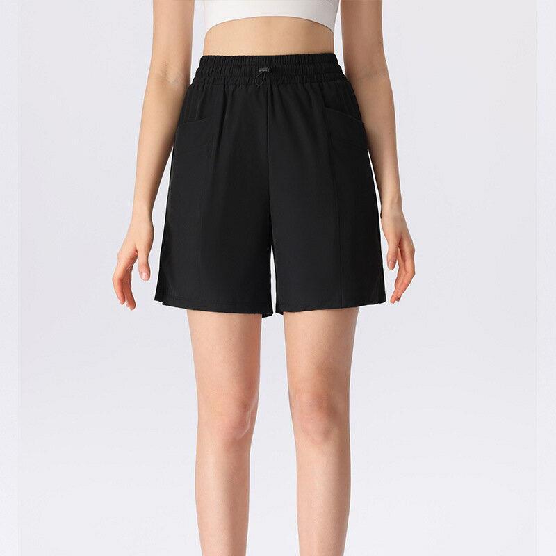 【巴黎精品】現貨+預購 女運動服瑜珈褲運動短褲瑜珈服居家運動服親膚透氣-寬鬆五分褲速乾口袋女褲子a1jo42