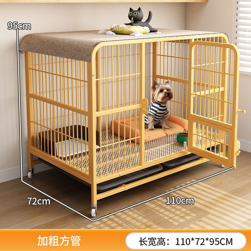 狗籠子中大型犬家用室內外帶廁所分離加粗寵物籠拉布拉多金毛狗窩