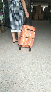 廠家滾輪購物袋便攜式可折疊超市拖輪包買菜車拉桿車輪子包
