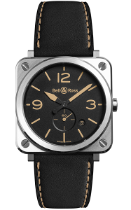 Bell & Ross 柏萊士 經典時尚飛行腕錶(BRS-HERI-ST/SCA)-39mm-黑面皮革【刷卡回饋 分期0利率】