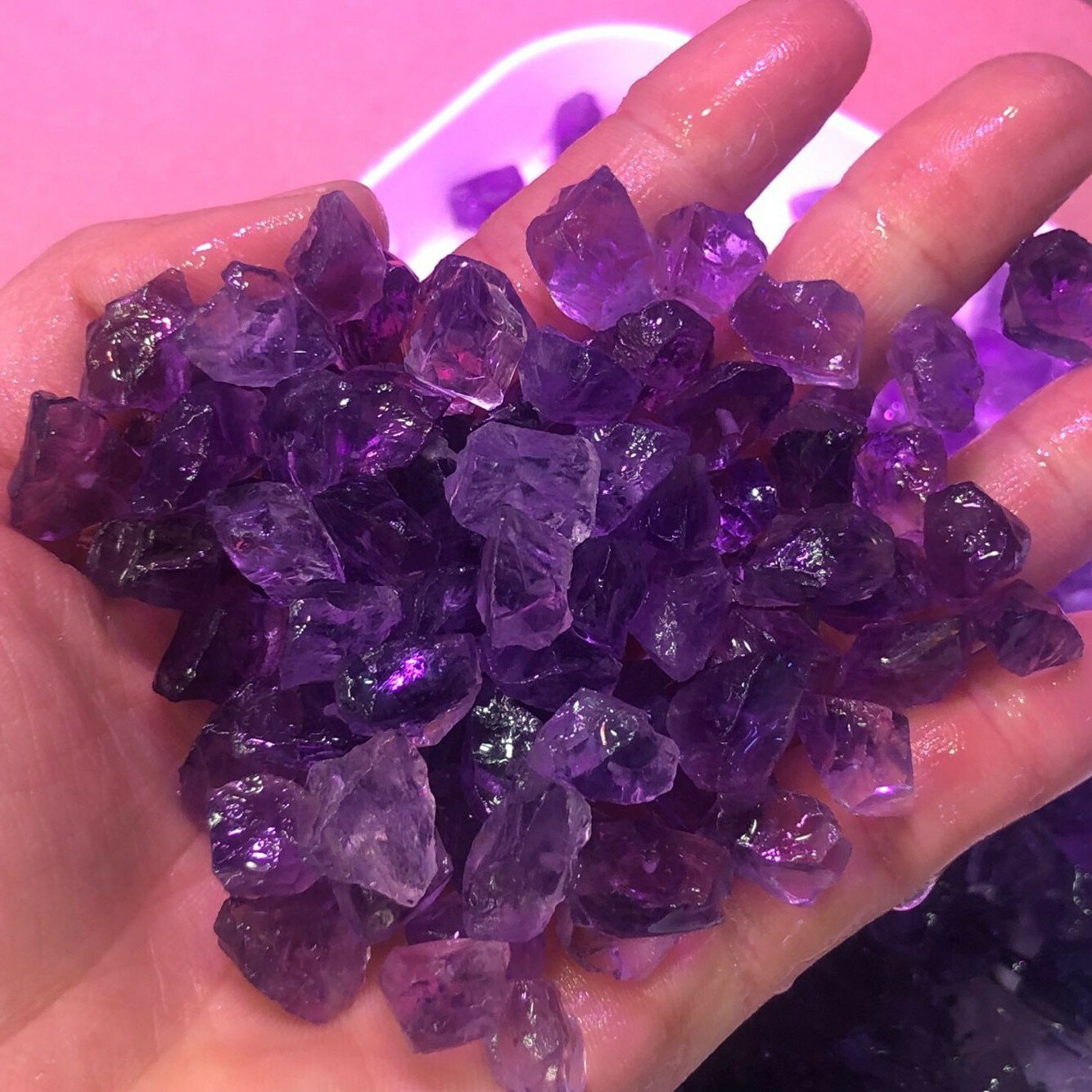 巴西天然紫水晶原石 深紫色紫晶原礦大顆粒碎石骨幹標本水晶 消磁