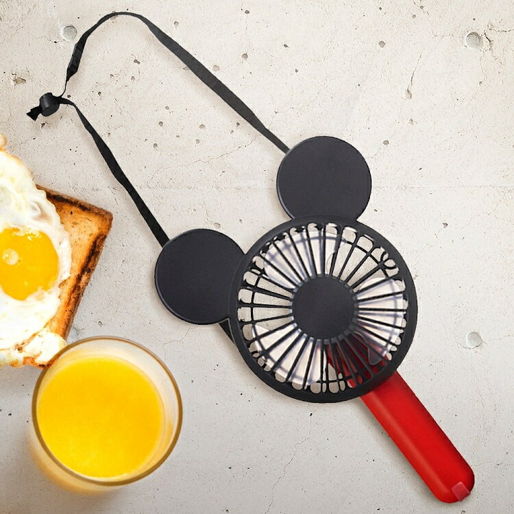 FWSU95B 迪士尼 米奇手持USB風扇  夏日必備 三段式風量 360度調整 貼心止滑 隨身風扇 USB充電 5