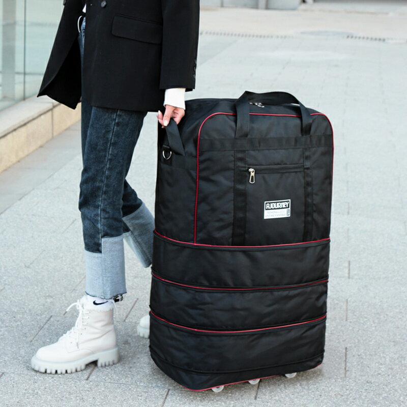 免運 超大折疊航空托運包 158大容量萬向輪行李袋學生裝被子出國旅行包