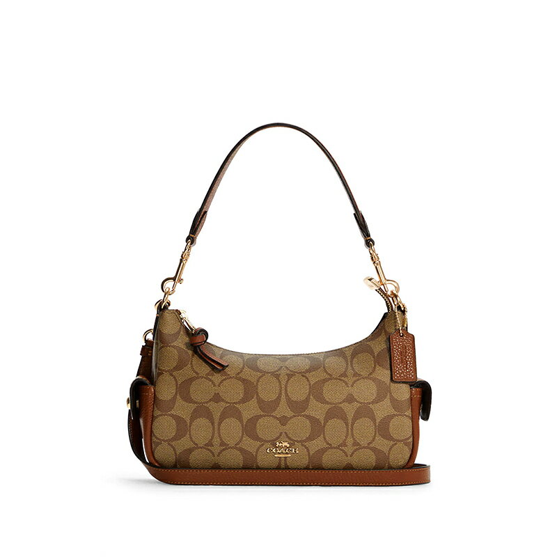 精選★COACH 女士小號手提斜跨斜背包 月牙包PVC C7223(全新現貨出清40%OFF)~【夏日美包★菲尼斯 國際精品↘3折起】