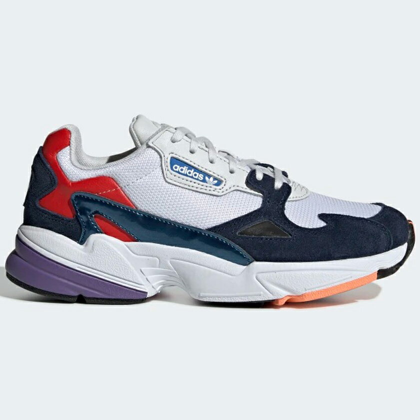 ADIDAS Falcon 女鞋 慢跑 休閒 老爹鞋 復古 麂皮 白藍紅紫【運動世界】 CG6246