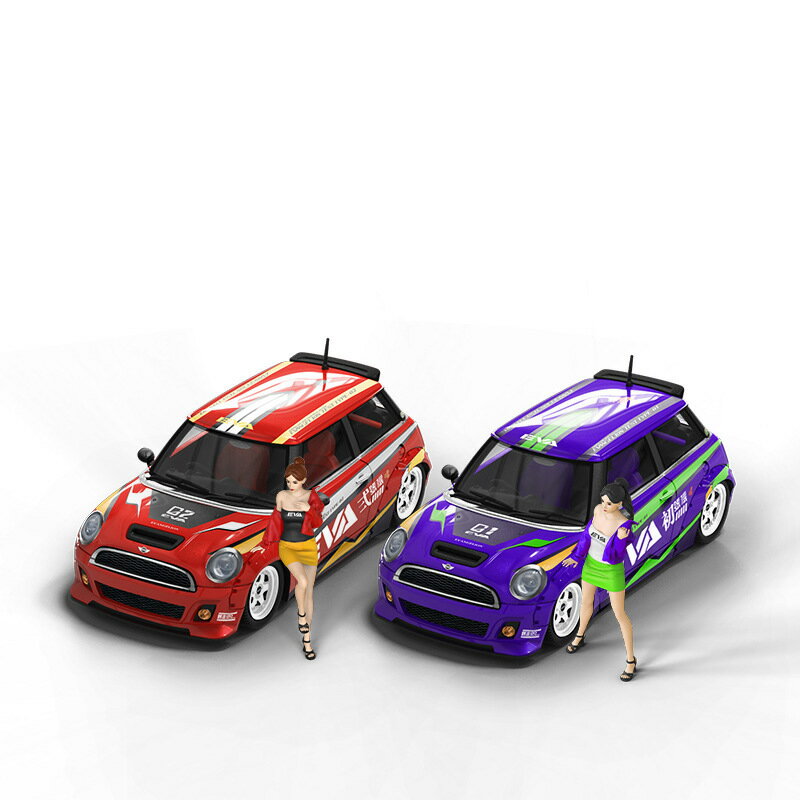 【高品質】EVA合金車模 寶馬MINI COOPER 初號機 二號機 模擬玩具 模型收藏 家用展示