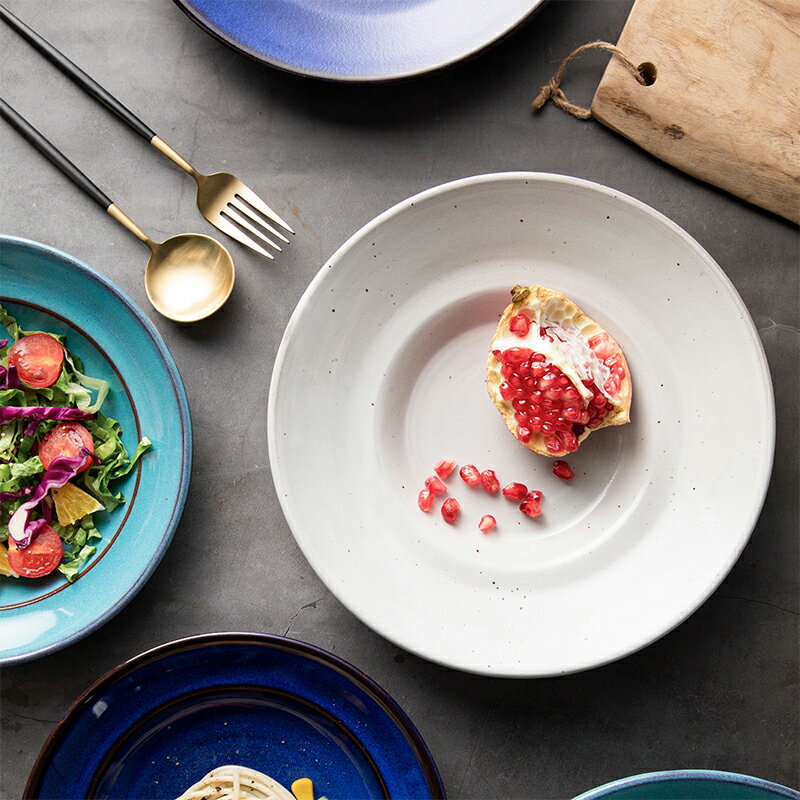 【特價清倉】盤子北歐個性陶瓷餐具碟子家用菜盤創意意面沙拉西餐
