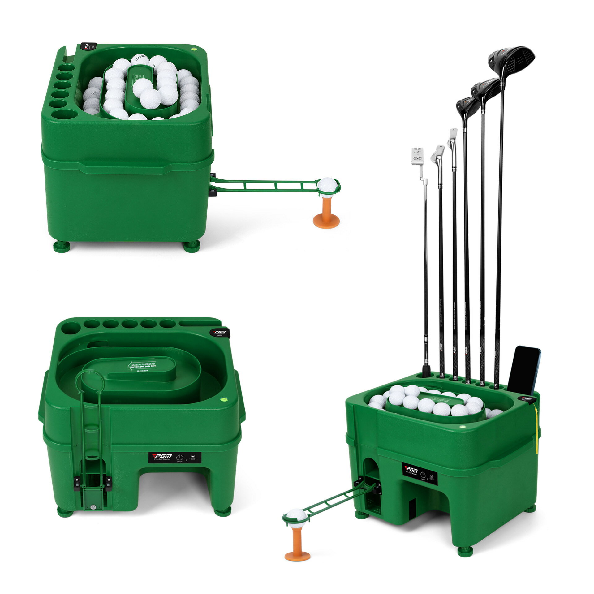 {可打統編 保固一年}跨境新品紅外感應發球機室內高爾夫帶球桿架多功能發球機發球盒 1