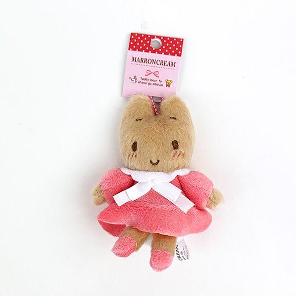 真愛日本 茉莉兔 兔媽媽 站姿粉裙 珠鍊絨毛吊飾娃娃 吊飾 鑰匙圈 掛飾 擺飾 收藏 禮物