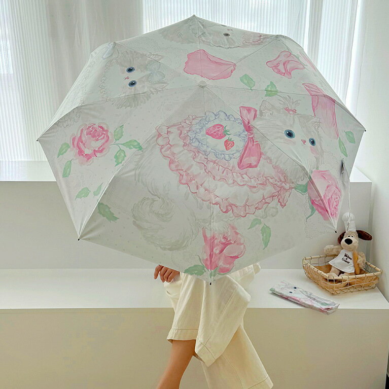 雨傘 折疊傘 防曬傘 全自動晴雨兩用折疊傘專業防曬防紫外線女太陽傘便攜mini遮陽傘女