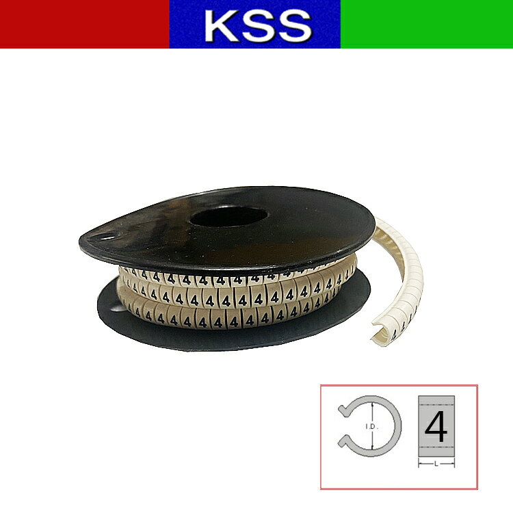 KSS凱士士 OC型配線標誌 OC型號碼環 扣入式白底黑字 家庭分類 崁入式工程配線 字母環 OC-4
